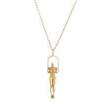 14k Gold Muscle-up Pendant Necklace on Gold Chain