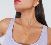 14k Gold Muscle-up Pendant Necklace on Gold Chain