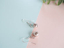 Silver kettlebell earrings