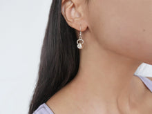 Silver kettlebell earrings
